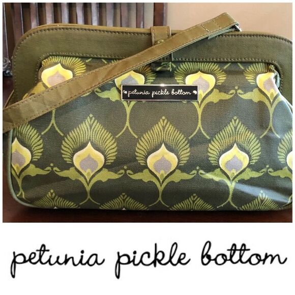 PETUNIA PICKLE BOTTOM - EUC Coated Canvas Convertible Shoulder Bag/Wristlet/ - Picture 1 of 16
